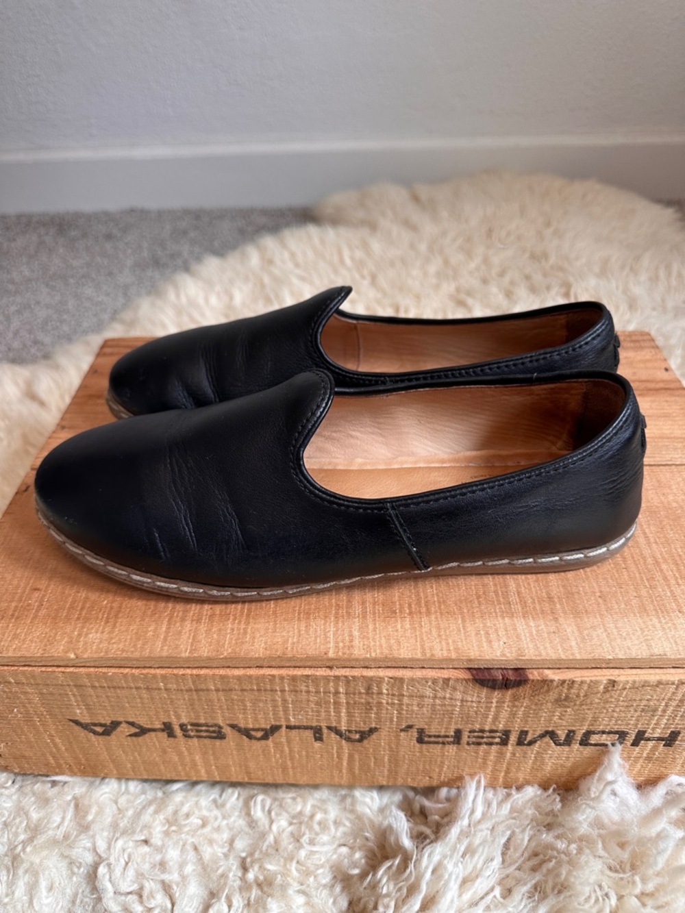 Charix Black Slip-On Leather Casual comfort Shoes 40 / 9.5 - Picture 4 of 16